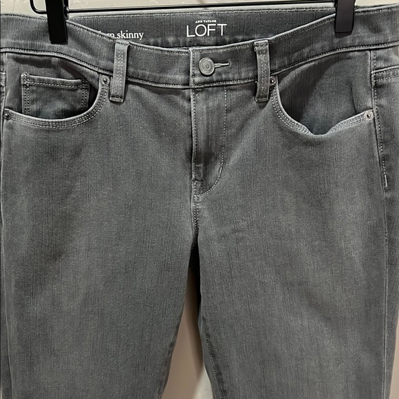 LOFT Gray Skinny Jeans with Slim Fit Dark Size 29 Like New Normcore Coastal Gma - Picture 2 of 8